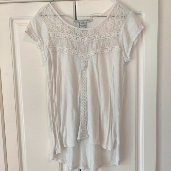 Tops - American Rag White Lace Women's T-Shirt, Size Small